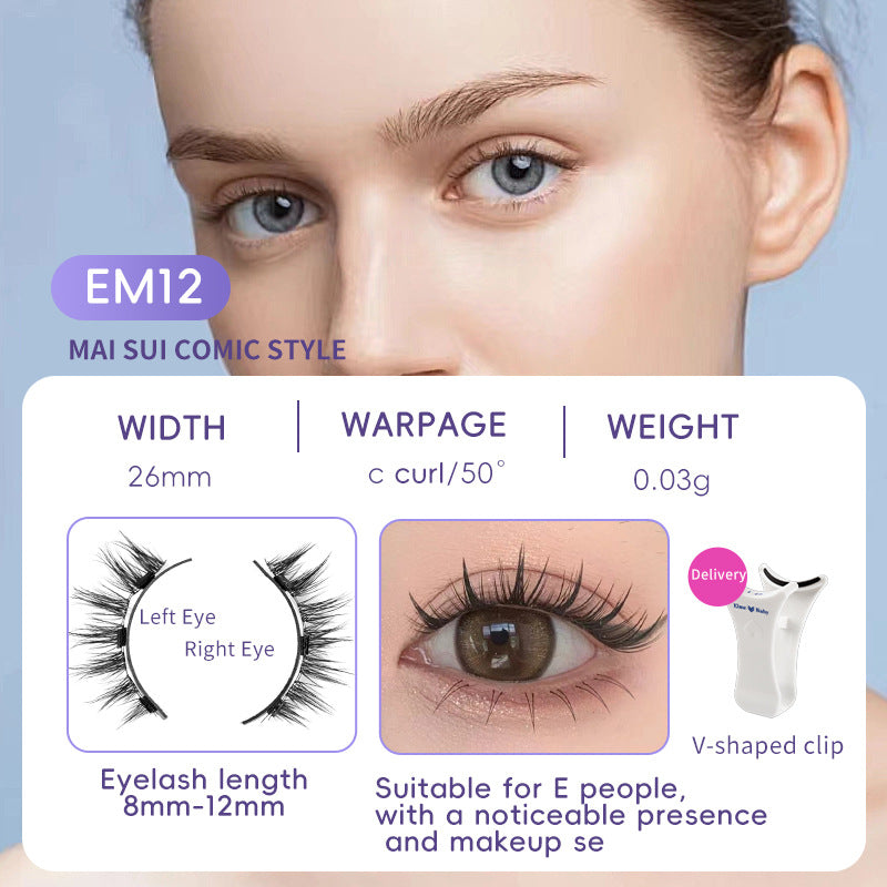 Faux cils magnétiques, sans colle, réutilisables
