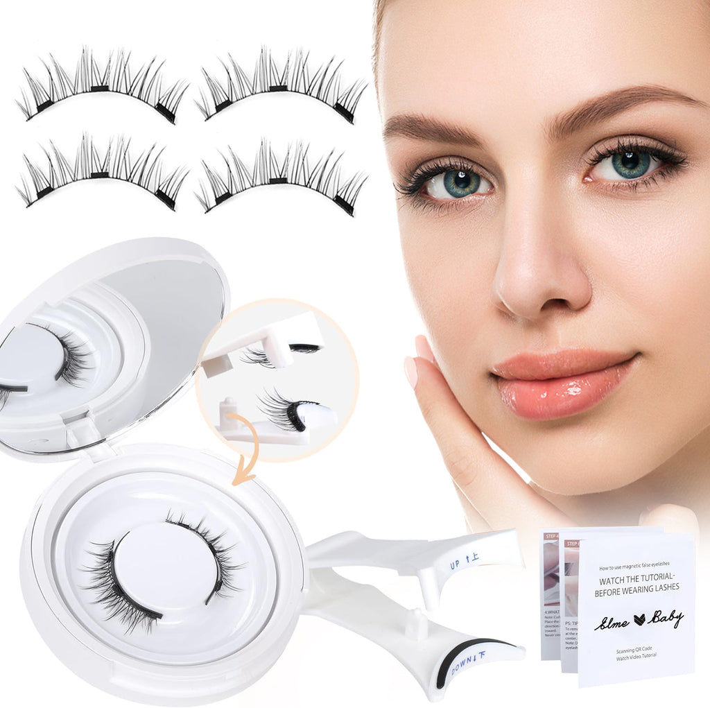 Faux cils magnétiques, sans colle, réutilisables